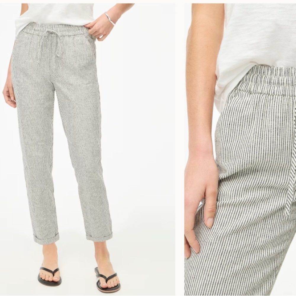 J.Crew Linen-Cotton Drawstring Pants